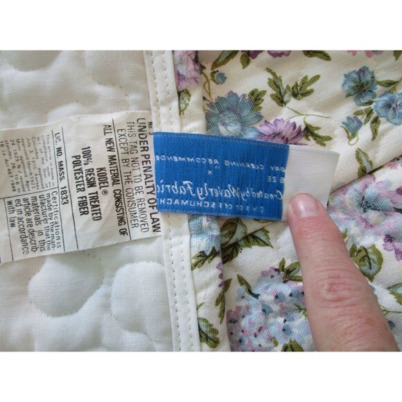 Vintage Waverly Quaker Lady Quilted Floral Bedspread Full Size Retired Fabric GU - Picture 13 of 16